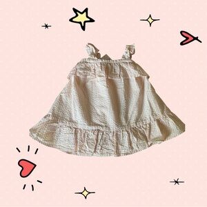 Gap Pink Gingham Ruffle Dress 3-6 months